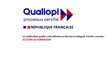 Logo Qualiopi, processus certifié, République française